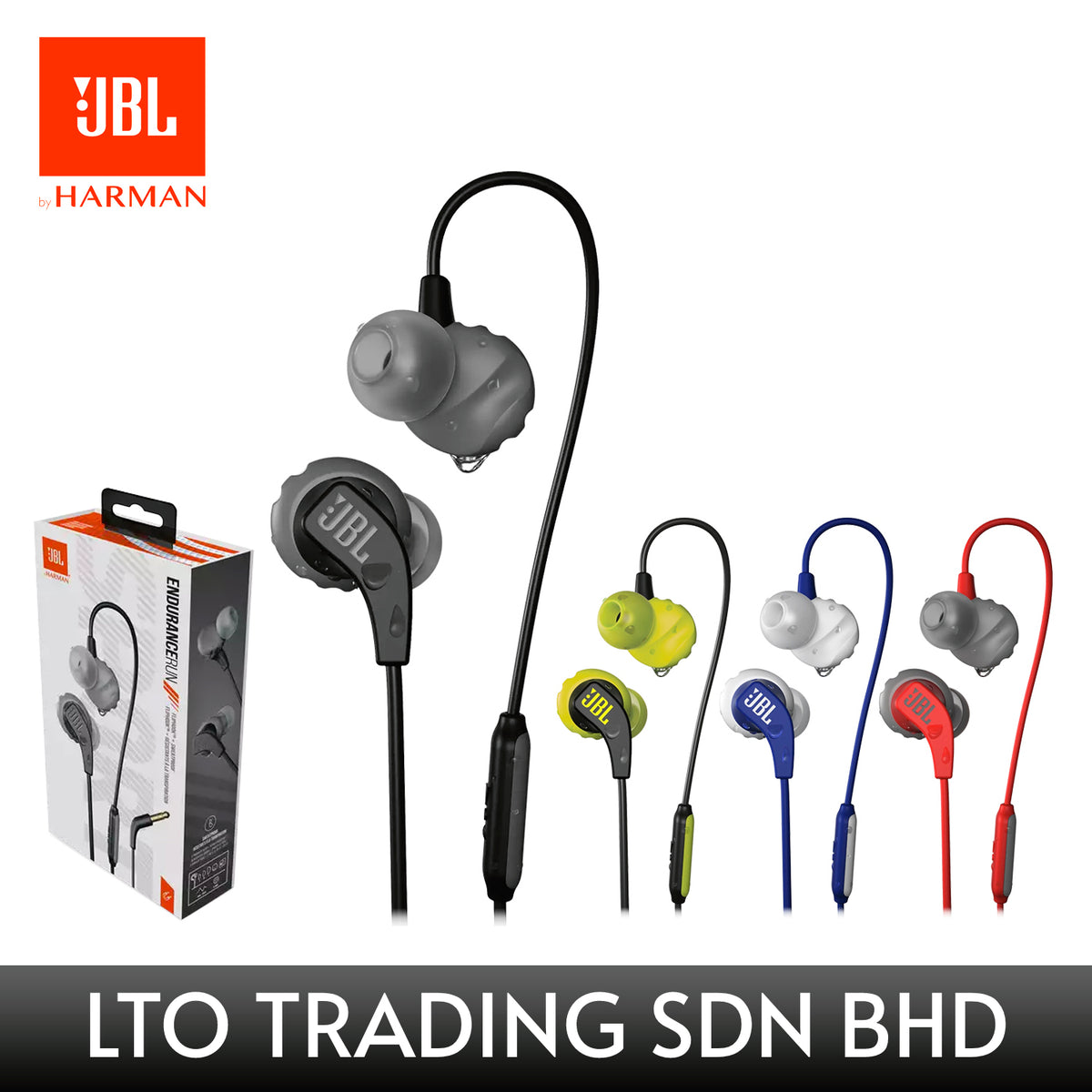 JBL ENDURANCE RUN Sweatproof Wired Sports In Ear Headphones PA