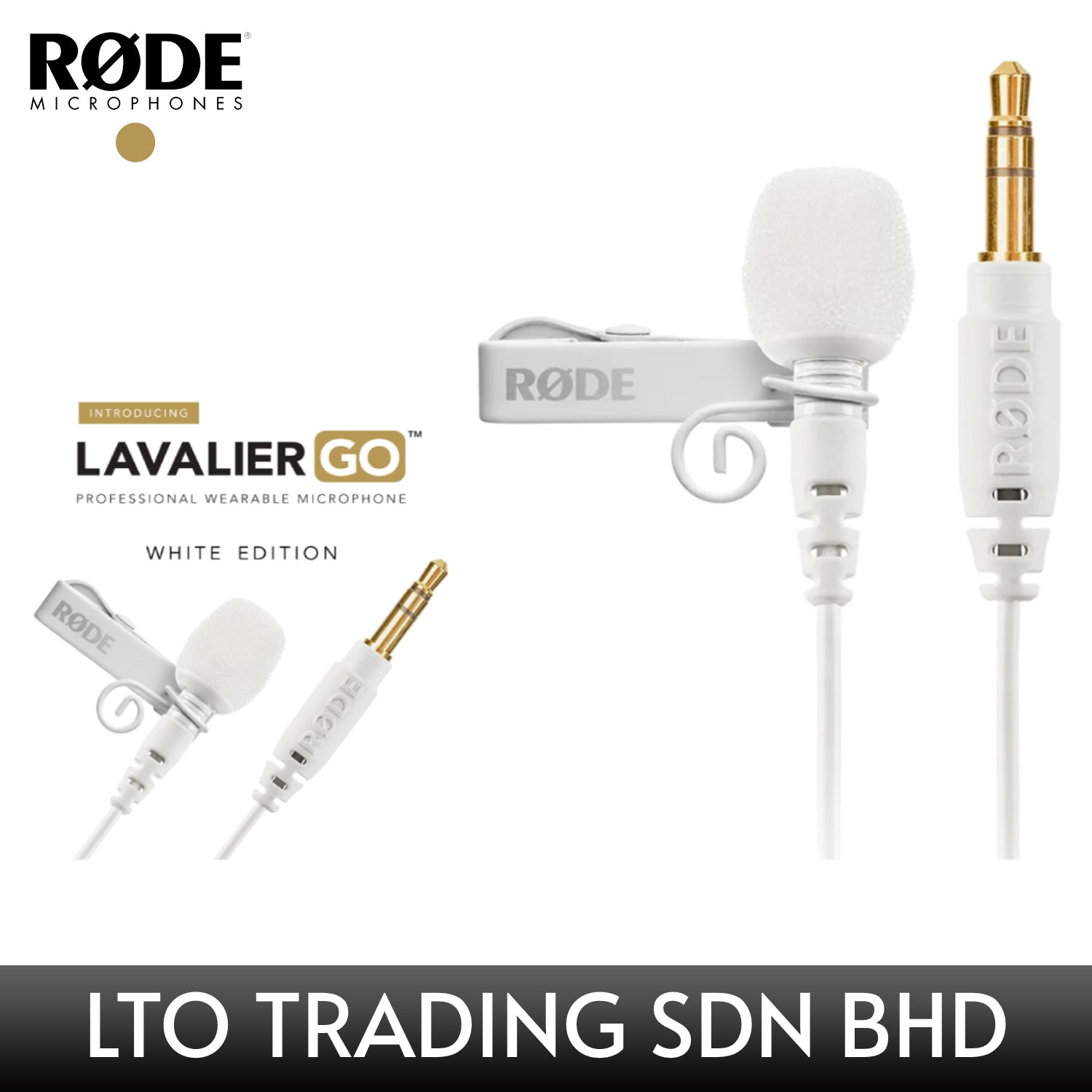 Rode Lavalier GO Professional Wearable Microphone - White